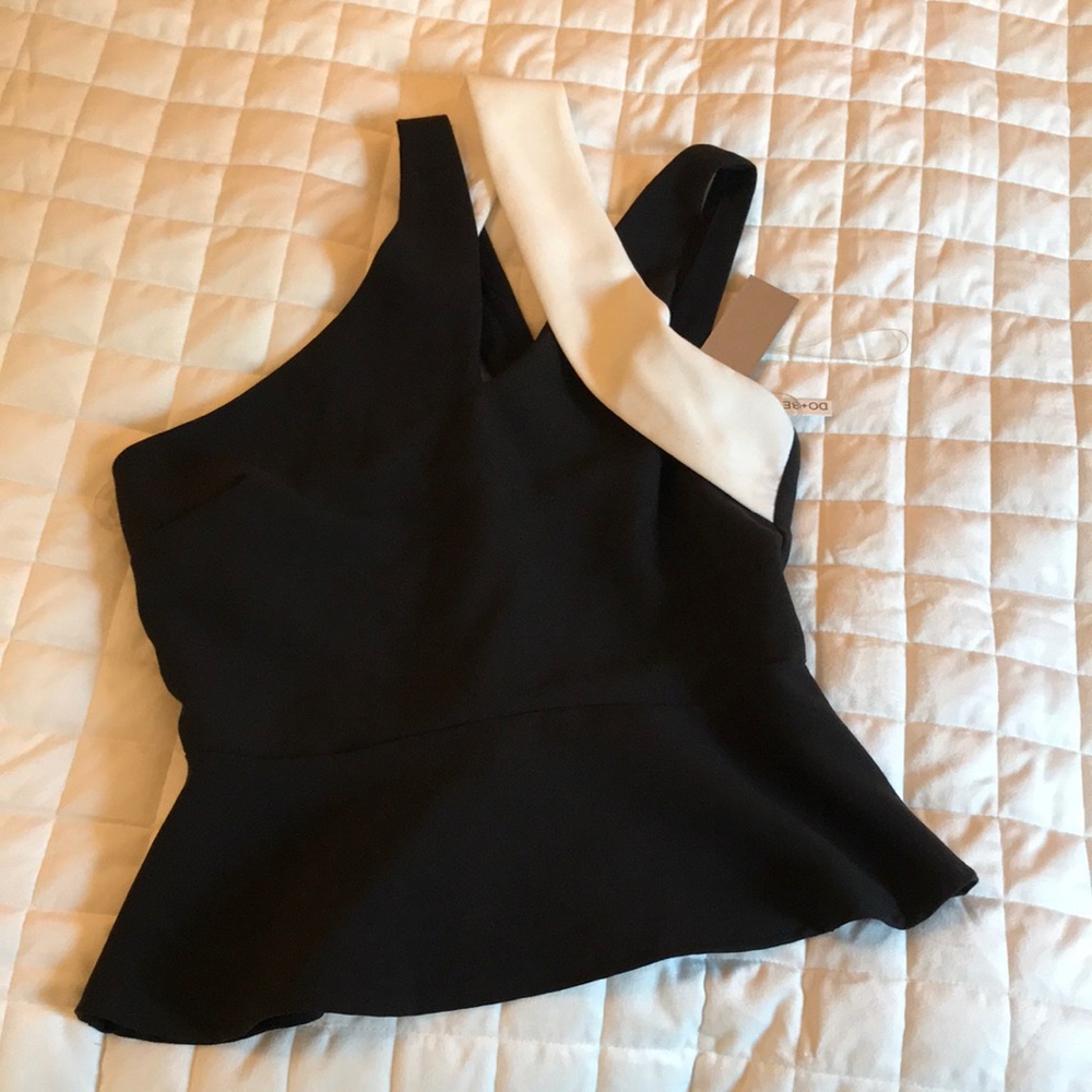 One shoulder asymmetrical peplum top NWT